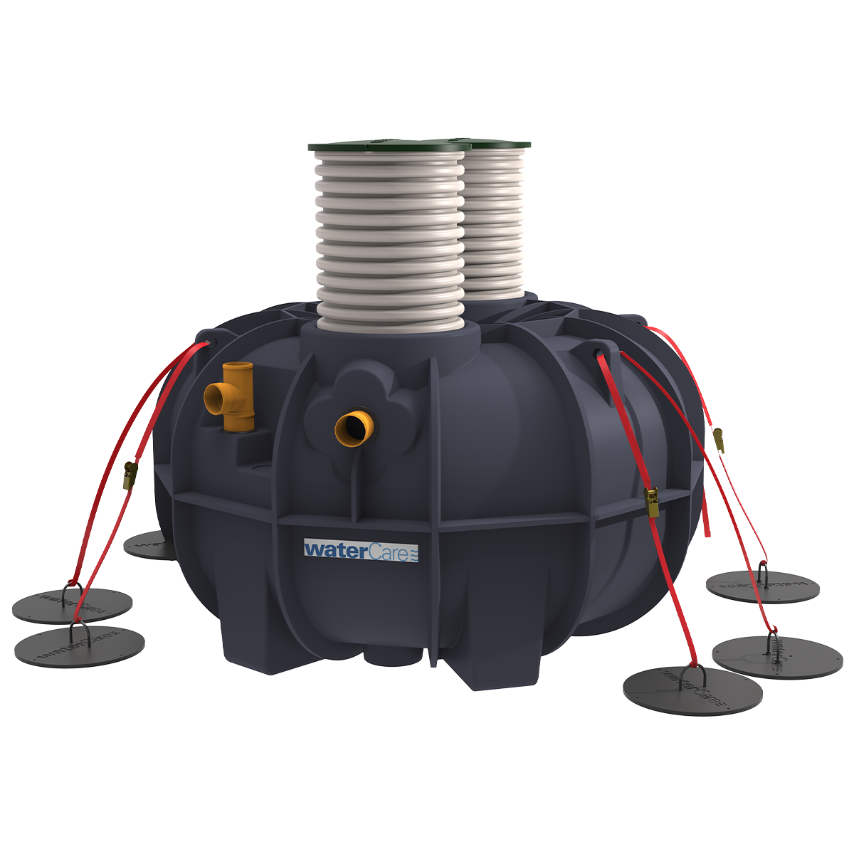 Förankringsats med set om två lock och band